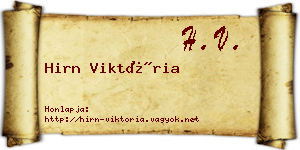 Hirn Viktória névjegykártya
